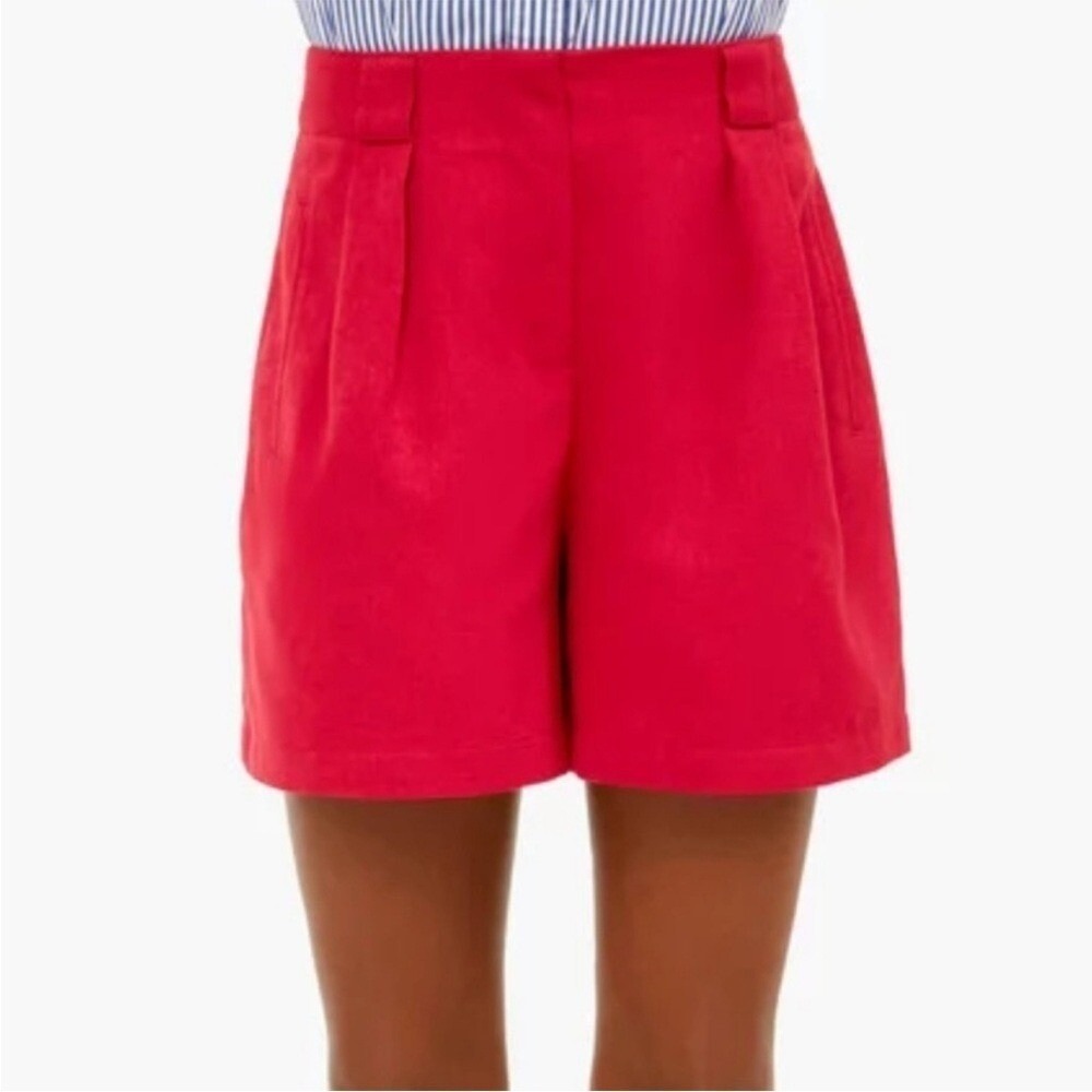 TUCKERNUCK women's coastal chic resortwear preppy bright bold red shorts‎ L NWT